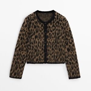 Massimo Dutti Animal Print Cardigan